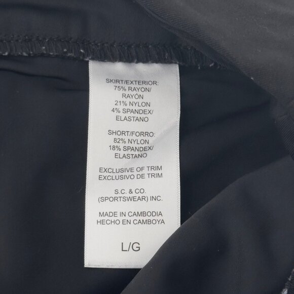 S.C.&CO. Womens Black Pull On Short Skort SZ L/G Stretch Fabric - Picture 4 of 10